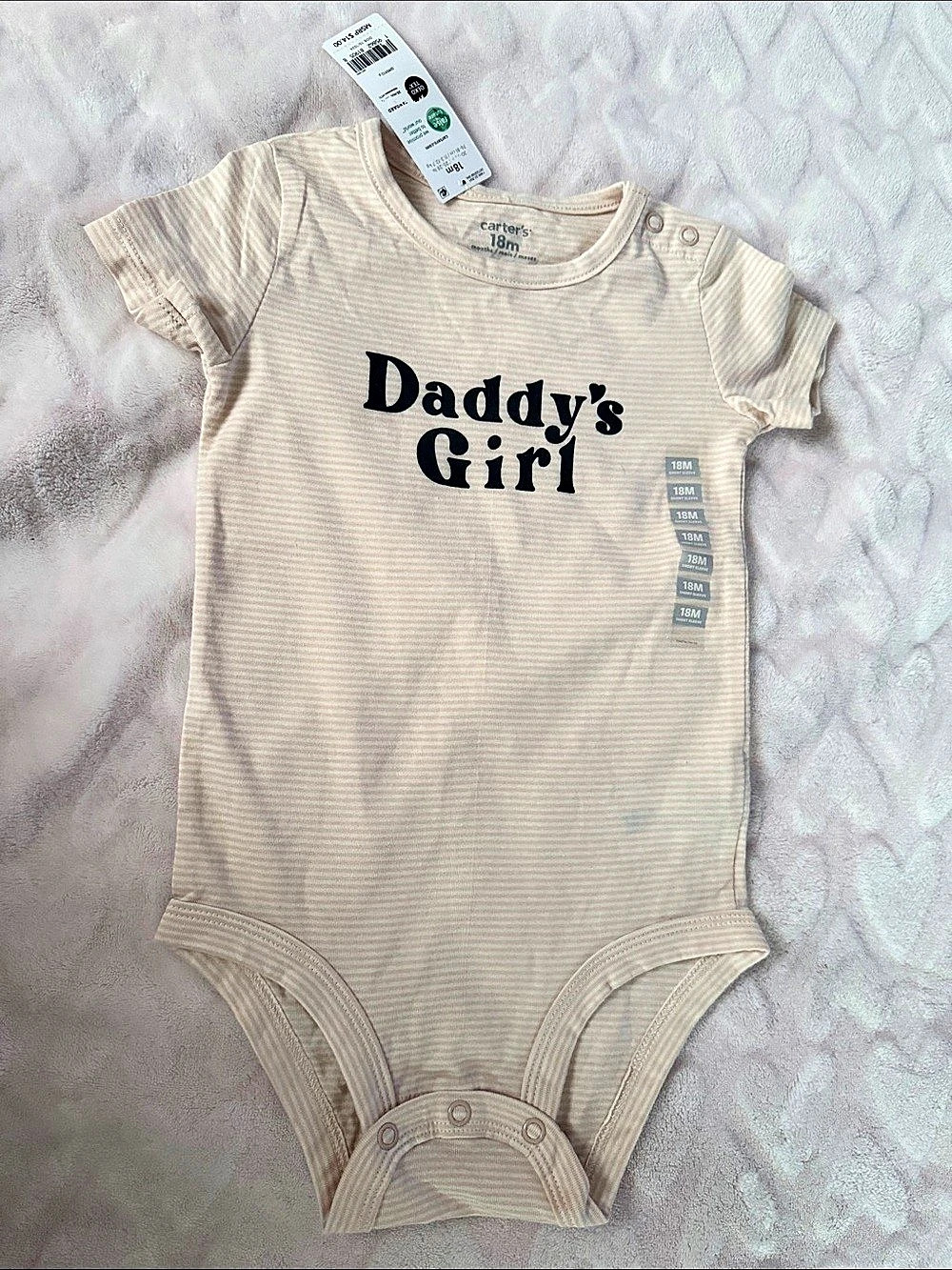 Carter's Striped Daddy's Girl Bodysuit Baby 18M NWT
